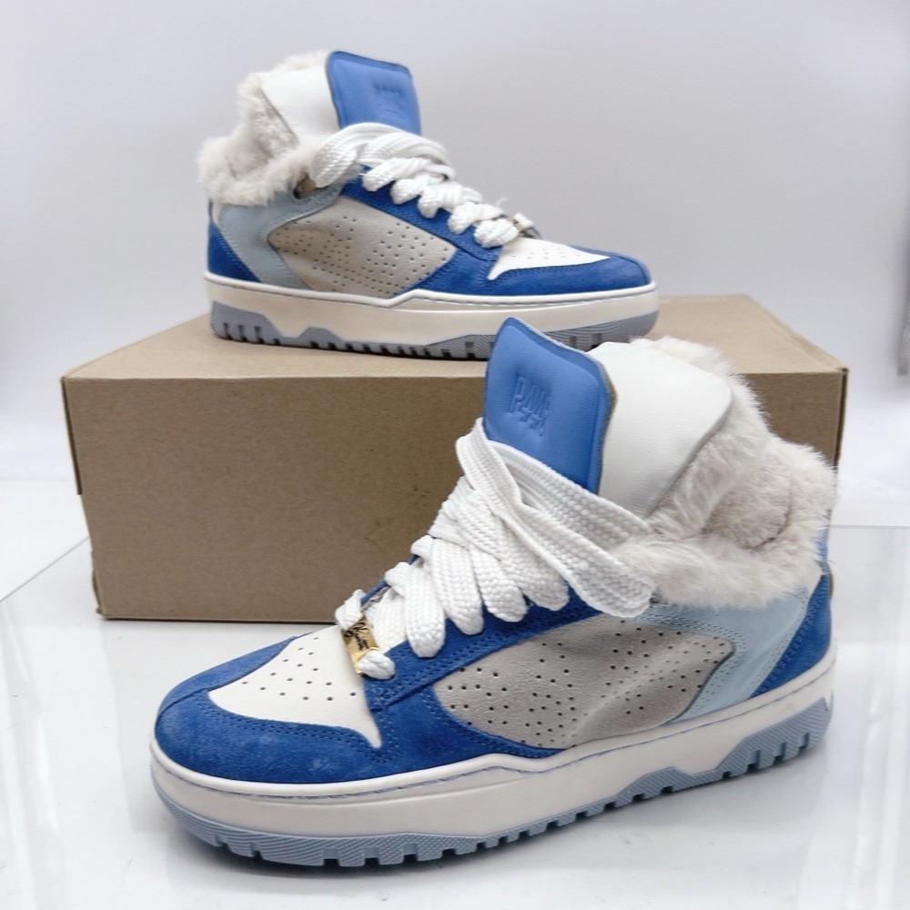 P448 Marvin Plus Zyc Women's High Top Fashion Sneakers Blue White EU 36 US 6